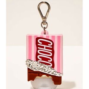 Pink and Brown Chocolate Bar Keychain Holder